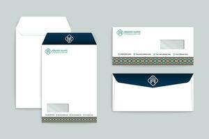 Company envelope design and blue color vector