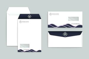 Black shape envelope design vector