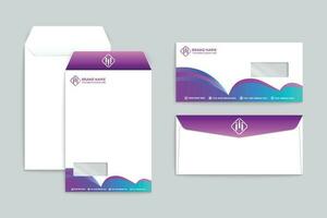 Gradient  color  envelope template vector