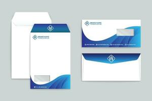 Gradient  color envelope template vector