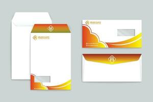 Gradient  color  envelope template vector