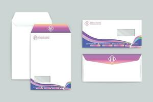 Gradient  color  envelope template vector