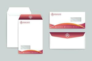 Gradient  color  envelope template vector