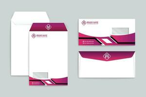 Clean professional envelope template vector