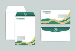 Clean professional envelope template vector