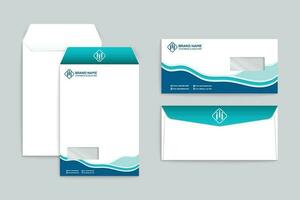 Company envelope design and blue color vector