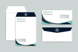 Clean professional envelope template vector