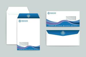 Company envelope design and blue color vector