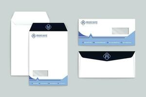 Clean professional envelope template vector