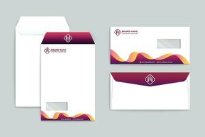 Gradient  color  envelope template vector