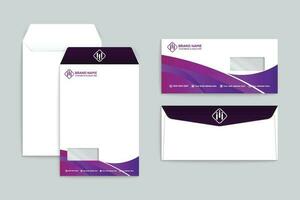 Gradient  color  envelope template vector