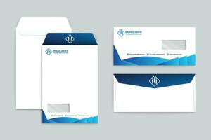 envelope design with blue color vector