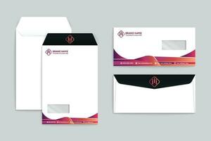 Gradient  color envelope template vector