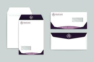 Black shape envelope design vector