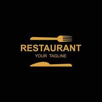 restaurante logo vector icono ilustración diseño