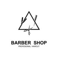 barbería logo icono vector