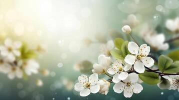 spring cherry blossom created using photo