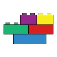 Building block icon vector