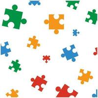 background with puzzle motif vector