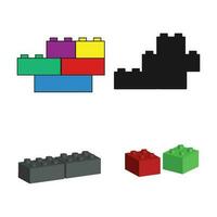 Building block icon vector