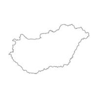 hungary map icon vector