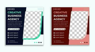 Professional Design for Creative Business Agency Social Media Post vector