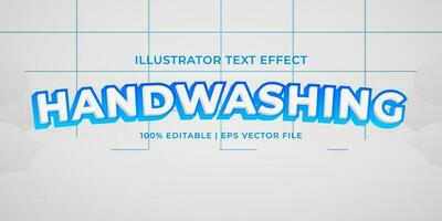 Handwashing Editable Text Effect vector