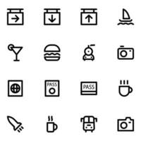 Collection of Holidays Bold Line Icons vector