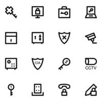 Set of Security Services Bold Line Icons vector