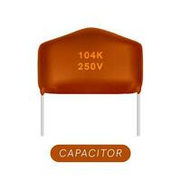 Chip capacitor icon. Isometric of chip capacitor vector icon for web design isolated on white background.