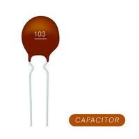 Chip capacitor icon. Isometric of chip capacitor vector icon for web design isolated on white background.