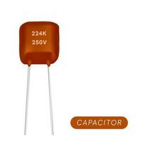 Chip capacitor icon. Isometric of chip capacitor vector icon for web design isolated on white background.