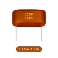 Chip capacitor icon. Isometric of chip capacitor vector icon for web design isolated on white background.