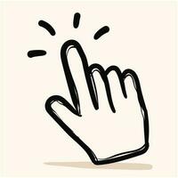 Hand clicking icon. Finger cursor vector. vector