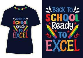 Back To School T-shirt Design vector