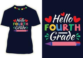 Back To School T-shirt Design vector