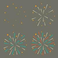 Free vector cartoon fireworks explosions concept