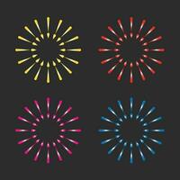 Cool fireworks explosion vector with elegant color inside