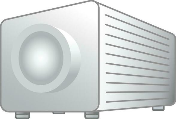 1080P Projector, Full HD Movie Projector vector illustration, professional Movie Projector vector image