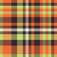 Plaid texture vector of seamless fabric textile with a background pattern tartan check.