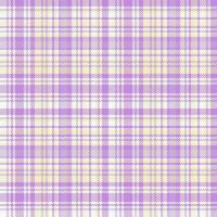 Tartan seamless pattern of textile check fabric with a vector plaid background texture.