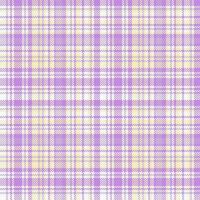 Tartan seamless pattern of textile check fabric with a vector plaid background texture.