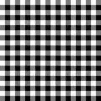 Plaid check pattern in black and white. Seamless fabric texture. Tartan textile print. vector