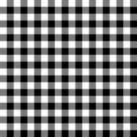 Plaid check pattern in black and white. Seamless fabric texture. Tartan textile print. vector