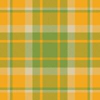 Plaid check pattern in orange and red colors. Seamless fabric texture. Tartan textile print. vector