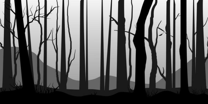 Forest Black And White Vector Art, Icons, and Graphics for Free Download