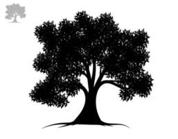 negro árbol símbolo estilo y blanco antecedentes. lata ser usado para tu trabajar. vector