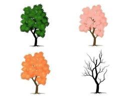 four season tree Symbol style. Can be used for your work. tree four season concept. vector