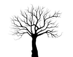 negro árbol símbolo estilo y blanco antecedentes. lata ser usado para tu trabajar. vector