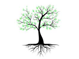 Black tree Symbol style and white background. Can be used for your work. vector